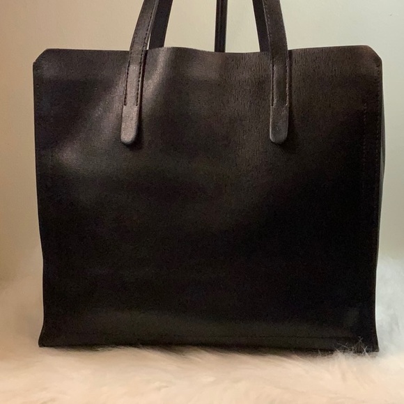 FURLA Sally Saffiano Leather Tote (EUC) Black - Picture 7 of 17